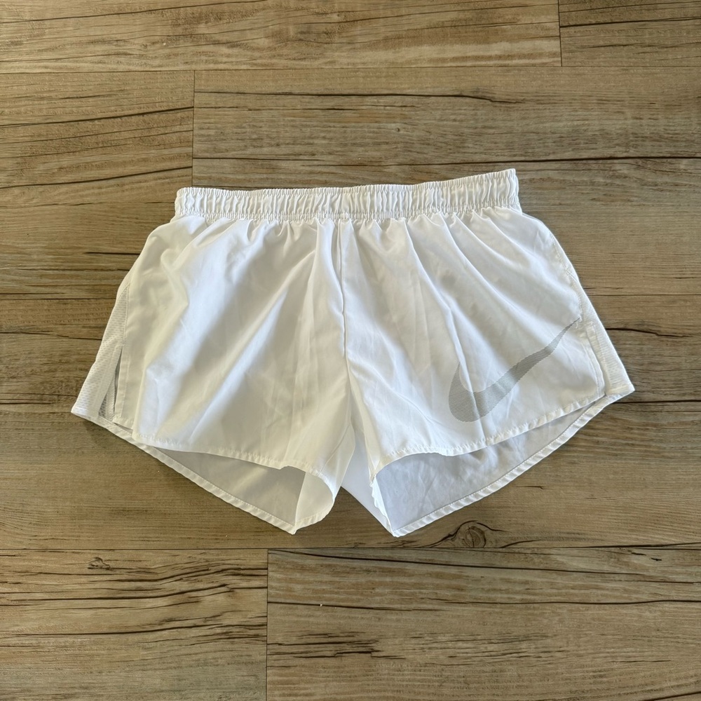 Nike White Women's Running Shorts Big Swoosh